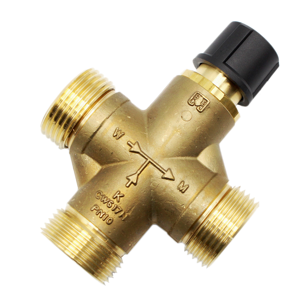 Brauchwassermischer 1"AG - 3/4"IG - 22mm Klemmring Mischventil Verbrühschutz