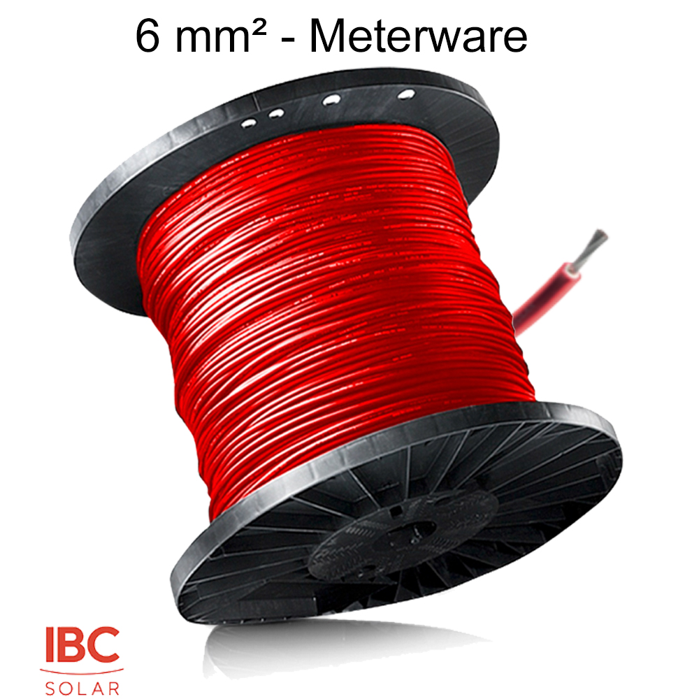 7000200027-01 PV-Solarkabel IBC FlexiSun 1x6mm² Rot – Meterware - 0% MwSt.