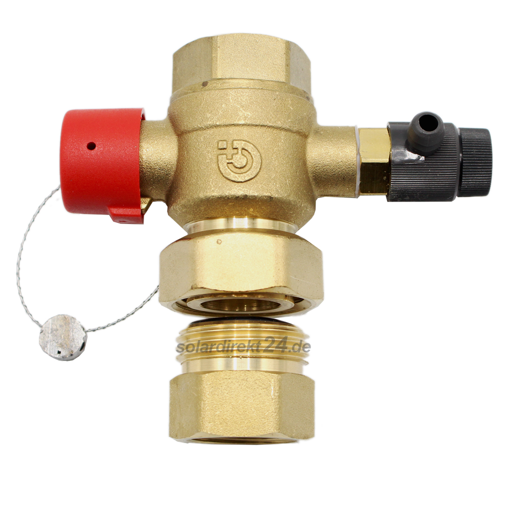 9002020-02 Caleffi Kappenventil 3/4 oder 1 Zoll Absperrventil Entleerungsventil Wartungsventil