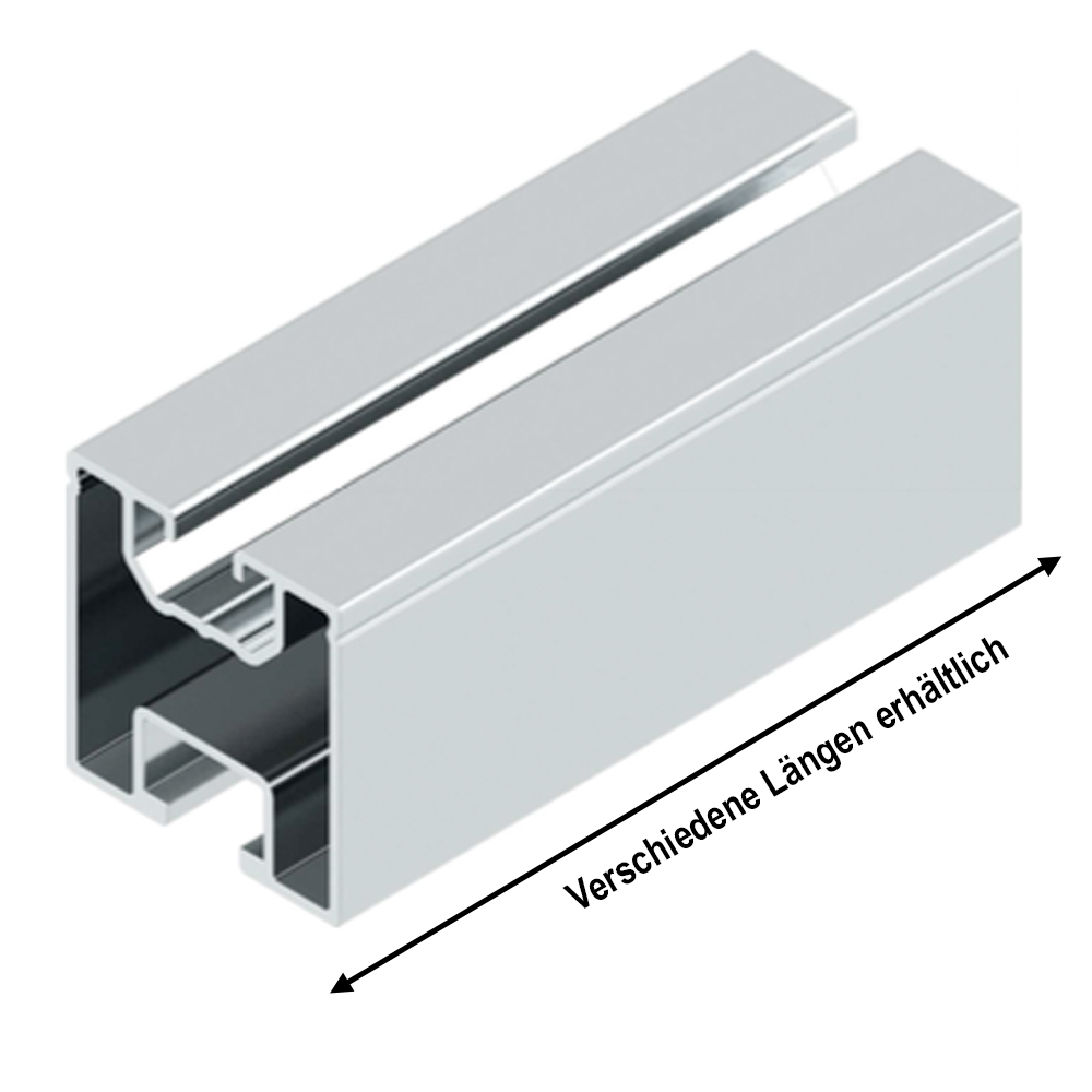 ALU-V ALU-Trägerprofil - 40-200cm - Montageprofil Montageschiene Aluminiumprofil Stange - 0% MwSt.