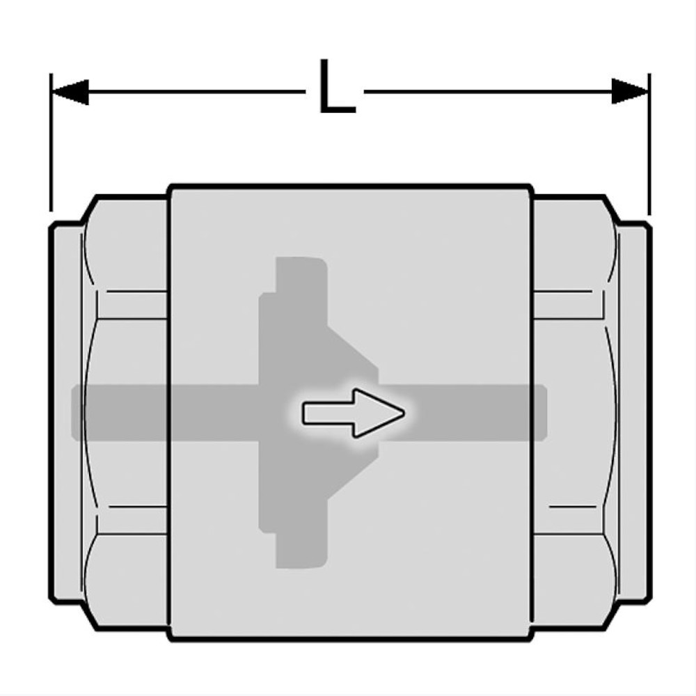 Rückschlagventil / Schwerkraftbremse 3/4 Zoll Innengewinde beidseitig SOLAR