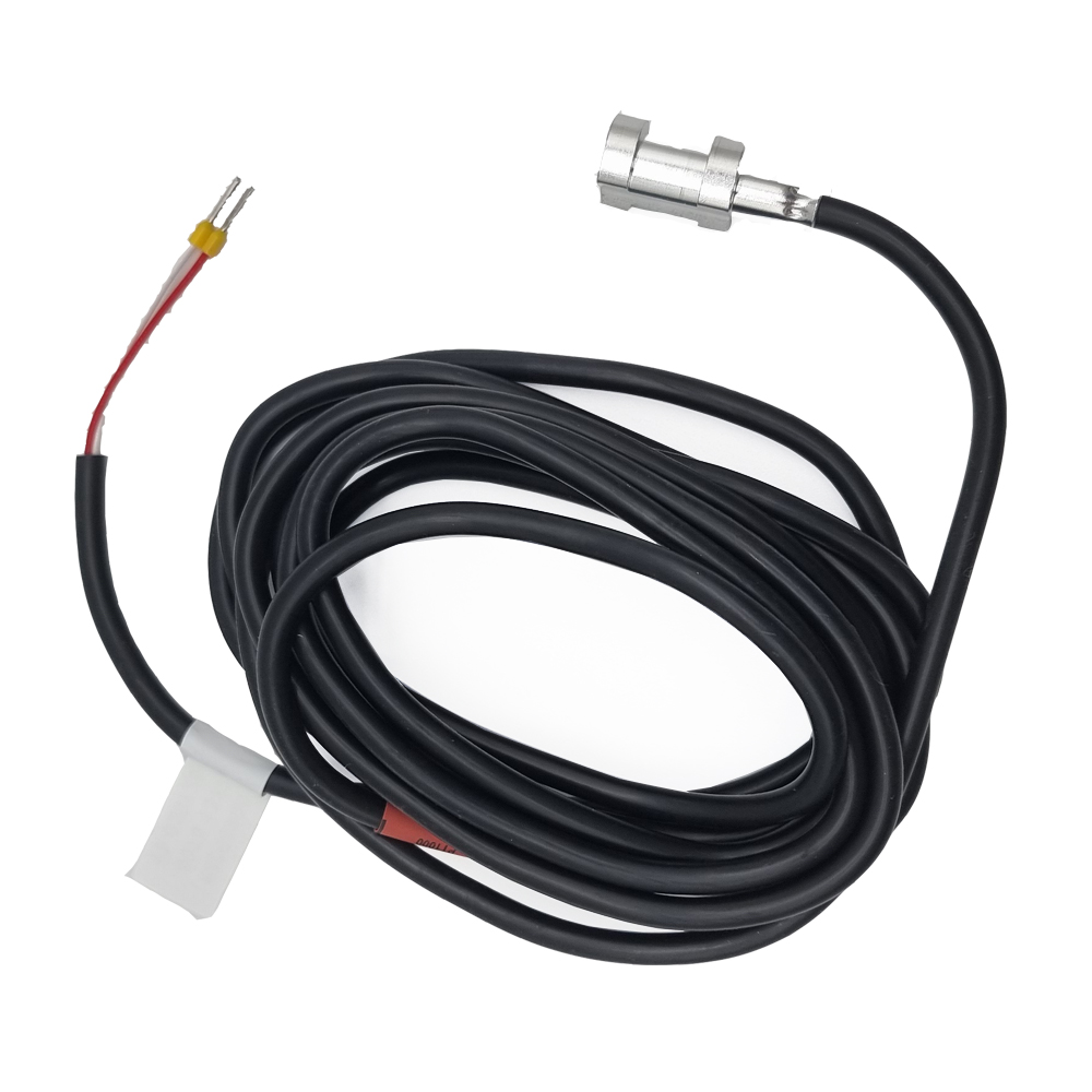 Rohranlegefühler PT1000 mit Aluminium-Prisma, 2,5 m Silikonleitung