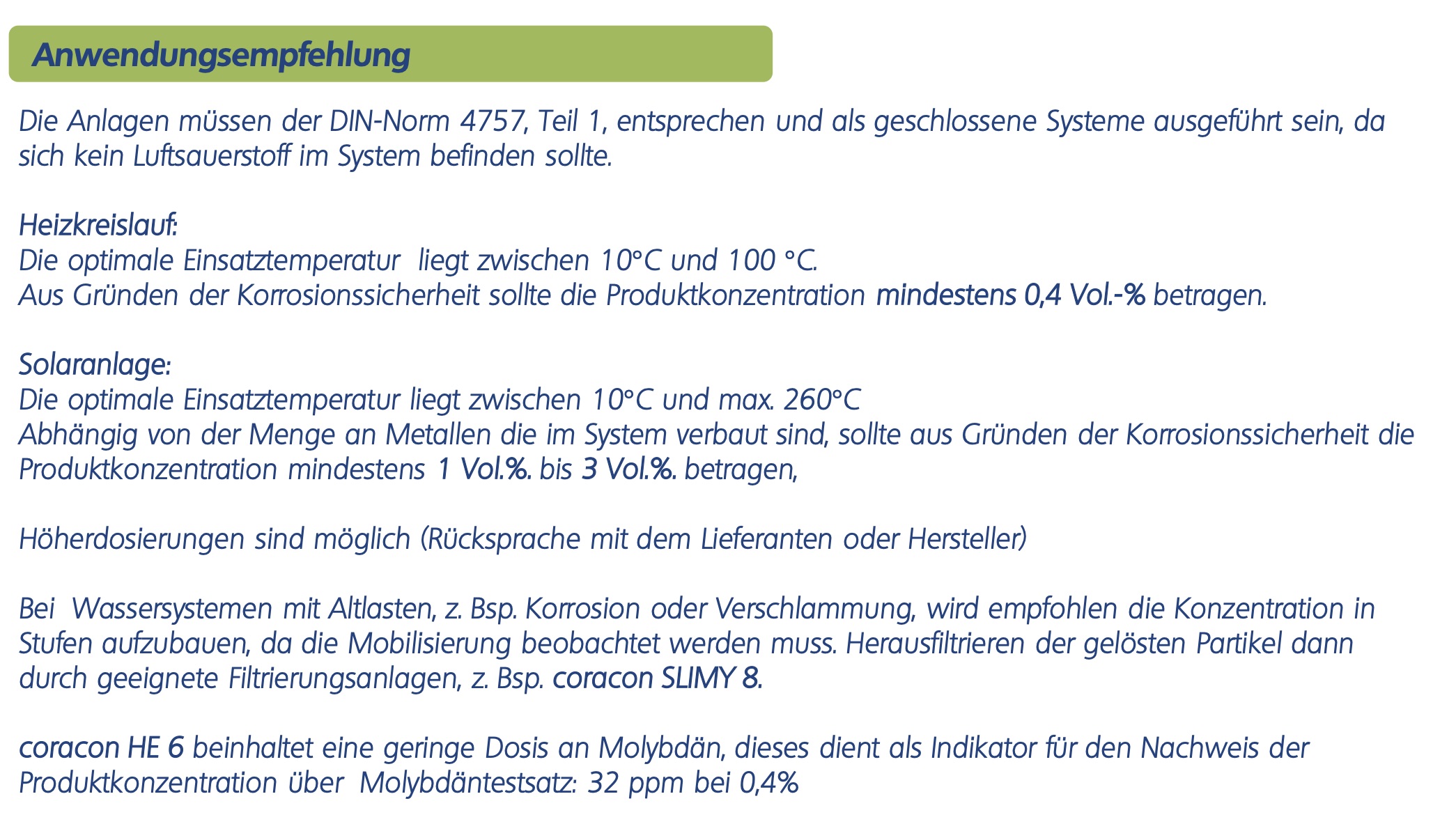 Coracon HE 6 Korrosionsschutz Konzentrat Heizungsschutz Korrosionsinhibitor HE6