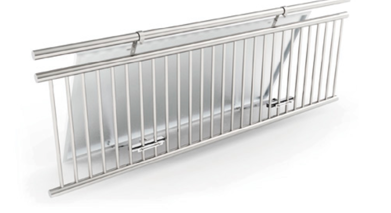 Solarmodul Halterung für Balkonkraftwerke - runde Geländer bis 30° neigbar - 0% MwSt. Solarmodul Halterung für Balkonkraftwerke - runde Geländer bis 30° neigbar - 0% MwSt.