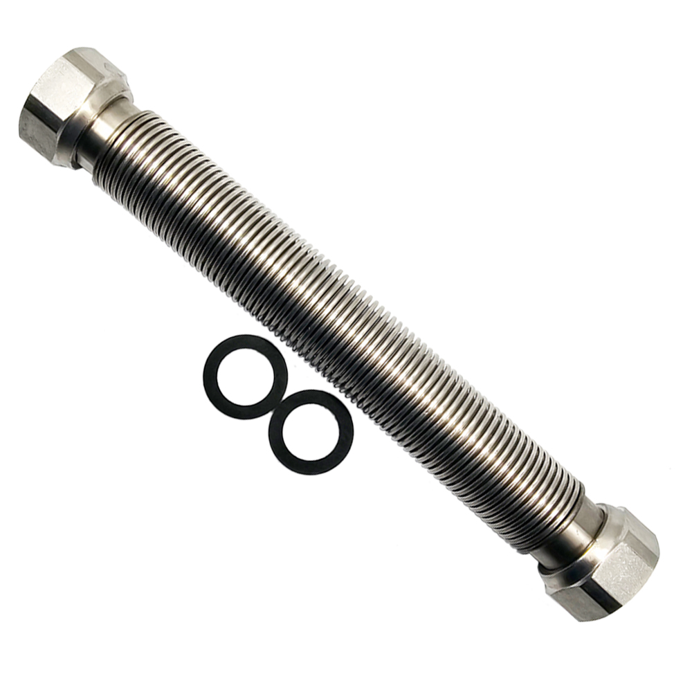 Ayvaz-IG-IG-01 Edelstahlwellrohr ausziehbar IG/IG 1/2“ - 1000-2000 mm Solarleitung Flexschlauch