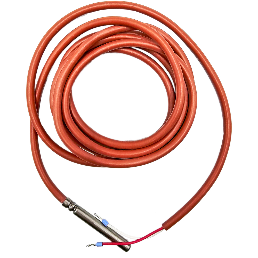 PT1000-rot-01 PT1000 Temperatursensor 200°C 2,0m bis 20m Speicherfühler Kollektorfühler Solarfühler
