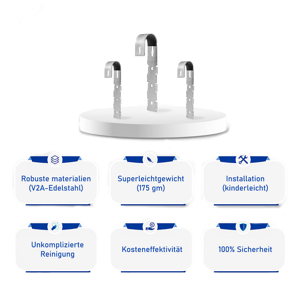 SH-MTG-SH-E-03 Balkon Solarhalterung für runde senkrechte Geländerstäbe 1 Modul Balkonkraftwerk- 0% MwSt.