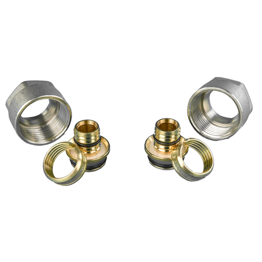 111150076 2er-Set Klemmringverschraubungen Universal für Heizrohr 16x2,0mm Flächenheizung