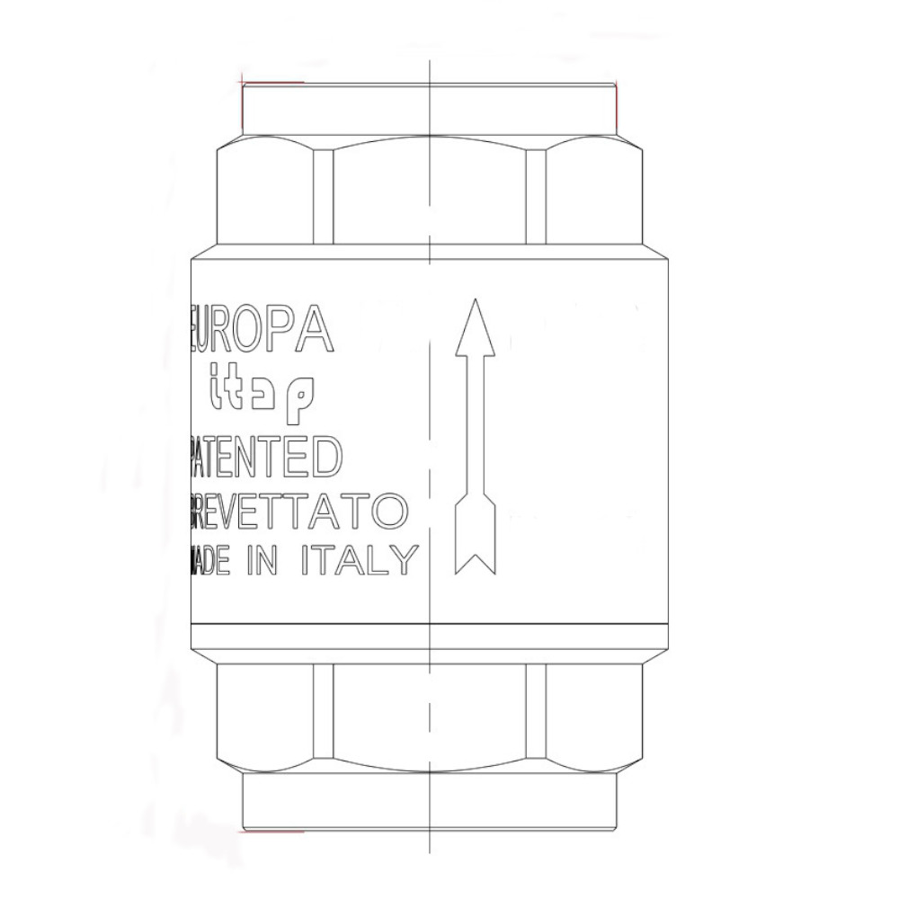 9087091-02 Rückschlagventil -Europa- 3/8" bis 2" Innengewinde Schwerkraftbremse