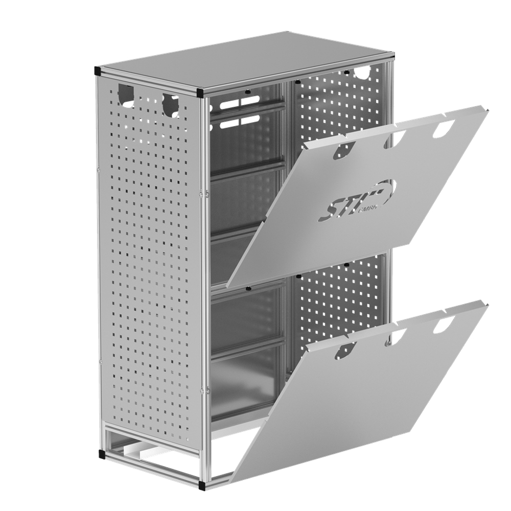 STI Wechselrichterunterstand Größe XL – Aluminium Schutzgehäuse für große Wechselrichter & Speicher, wetterfest, belüftet, individuell anpassbar