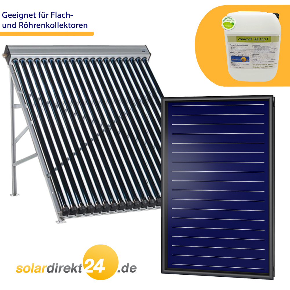 10-50 Liter Ökologische Solarflüssigkeit Coracon Sol ECO F - Temperaturstabil bis 214°C 10-50 Liter Ökologische Solarflüssigkeit Coracon Sol ECO F - Temperaturstabil bis 214°C