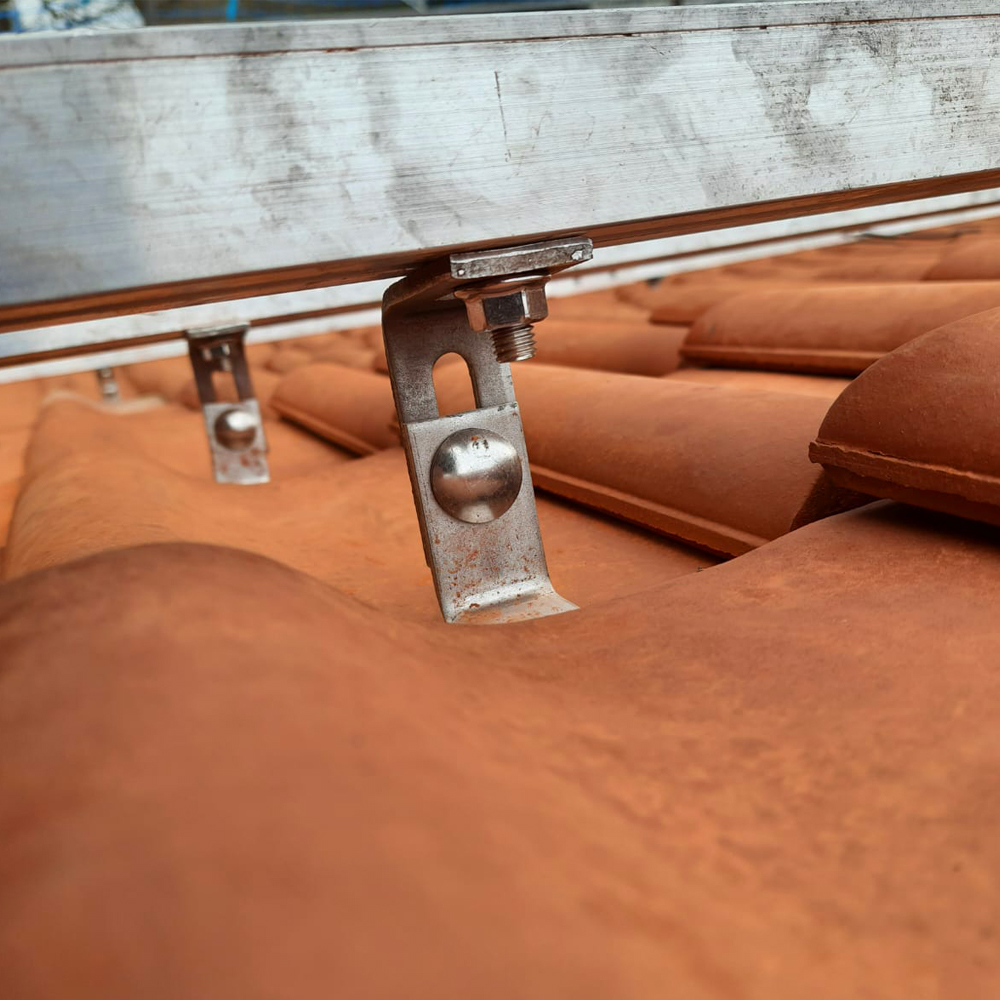 DH-03 Dachhaken Edelstahl 3-fach verstellbar für Dachsteine, Dachziegel und Dachpfannen