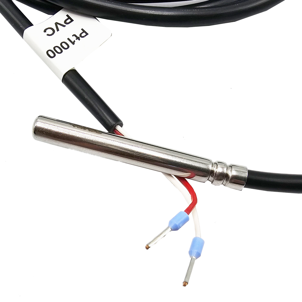 PT1000-schwarz-02 PT1000 Temperatursensor 105°C 1,5m bis 20m Speicherfühler Kollektorfühler Solarfühler