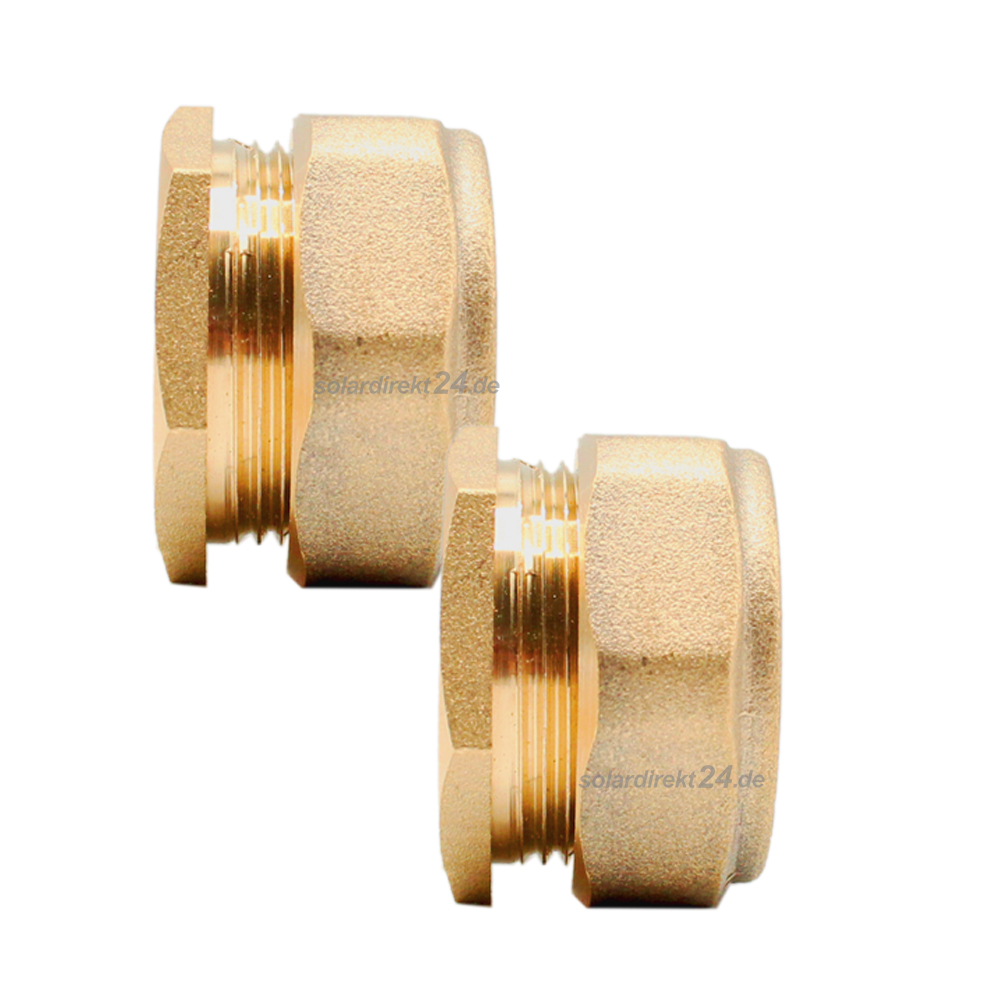 9702132-02 2er-Set Messing Blindstopfen Ø 22mm – Rohrstopfen für Kollektoren