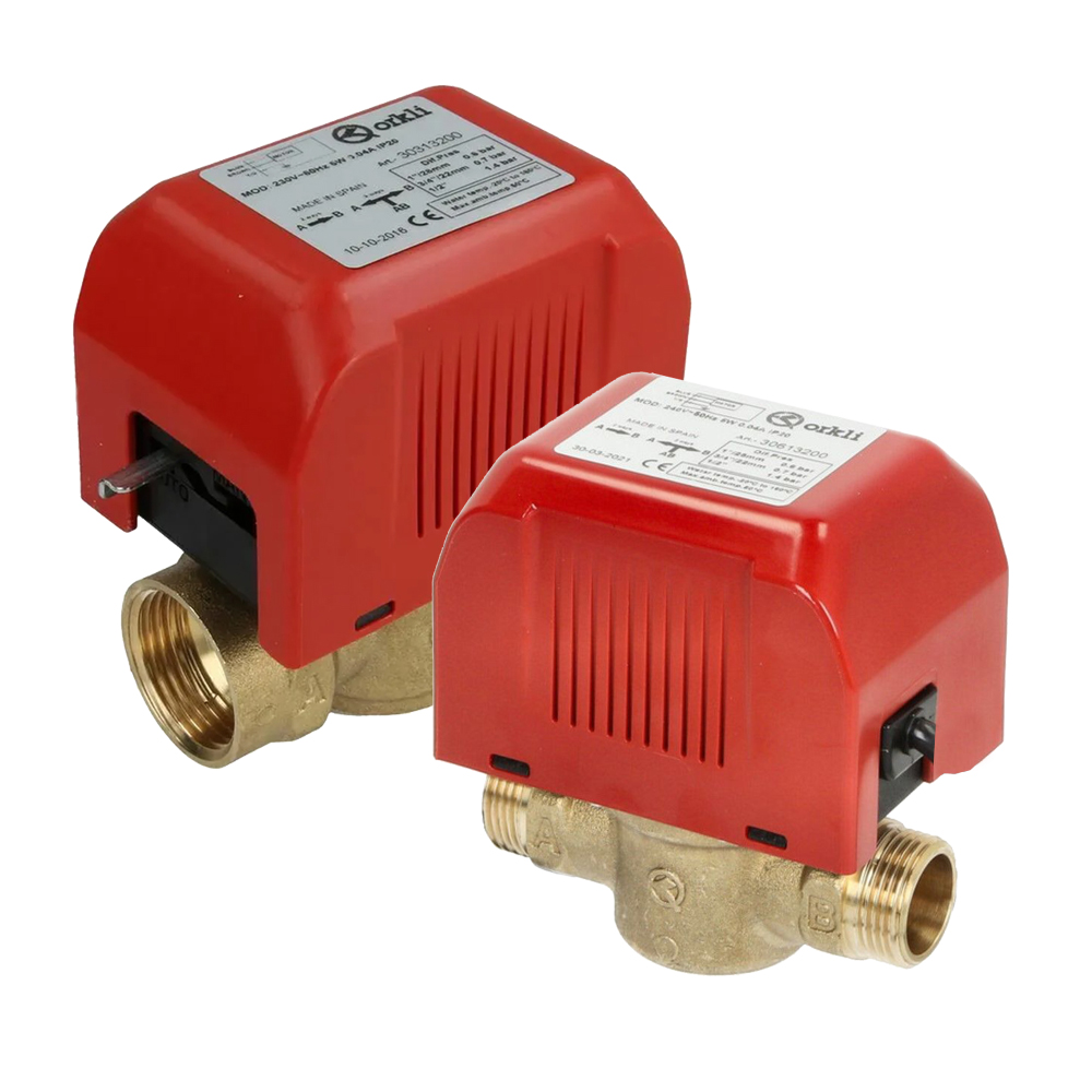 Orkli Zwei-Wege-Zonenventil 1/2" bis 1" IG / AG mit Motor Umschaltventil Zweiwegeventil Orkli Zwei-Wege-Zonenventil 1/2" bis 1" IG / AG mit Motor Umschaltventil Zweiwegeventil