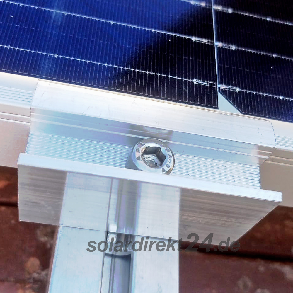 2er-Set Endklemmen für 30 mm Module silber Solar Photovoltaik Aluminium 0% MwSt.