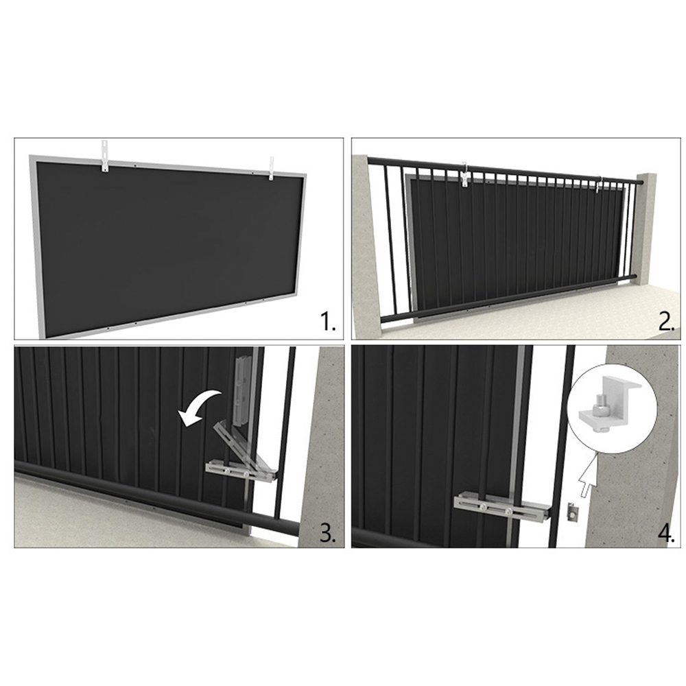 Aufhangung1-02 Balkon-Solarhalterung für Balkonkraftwerk 1 Modul (runder Handlauf) - 0% MwSt.