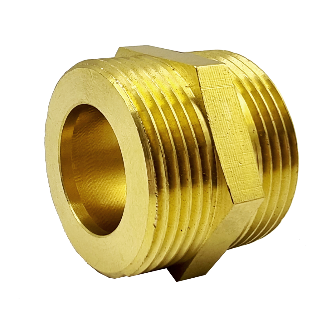 Doni-002 Messing Doppelnippel 3/8" bis 1 1/2" - beidseitig flachdichtend - Trinkwasser geeignet