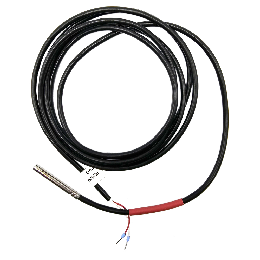 PT1000-schwarz-01 PT1000 Temperatursensor 105°C 1,5m bis 20m Speicherfühler Kollektorfühler Solarfühler