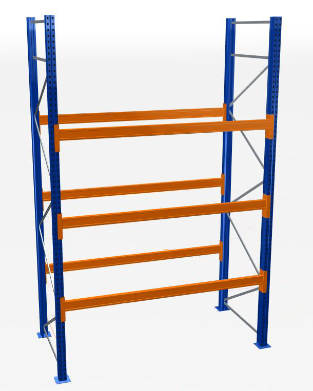 SSI SCHÄFER PR 600 Palettenregal – Grundfeld H 6300 mm, 3 Traversen, Feldlast 9.900 kg