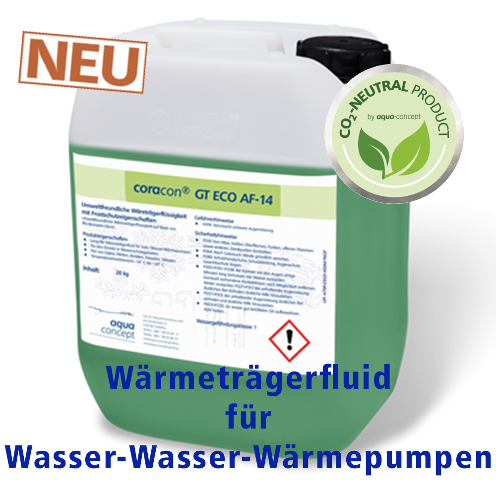 20 Liter Wärmeträgerfluid für Wärmepumpen Coracon® GT ECO AF-14 Nahwärmenetze Geothermieanlagen