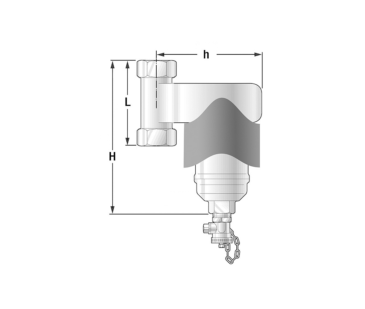 Spirotrap MB3 Schlammabscheider mit Magnet Innengewinde Klemmring