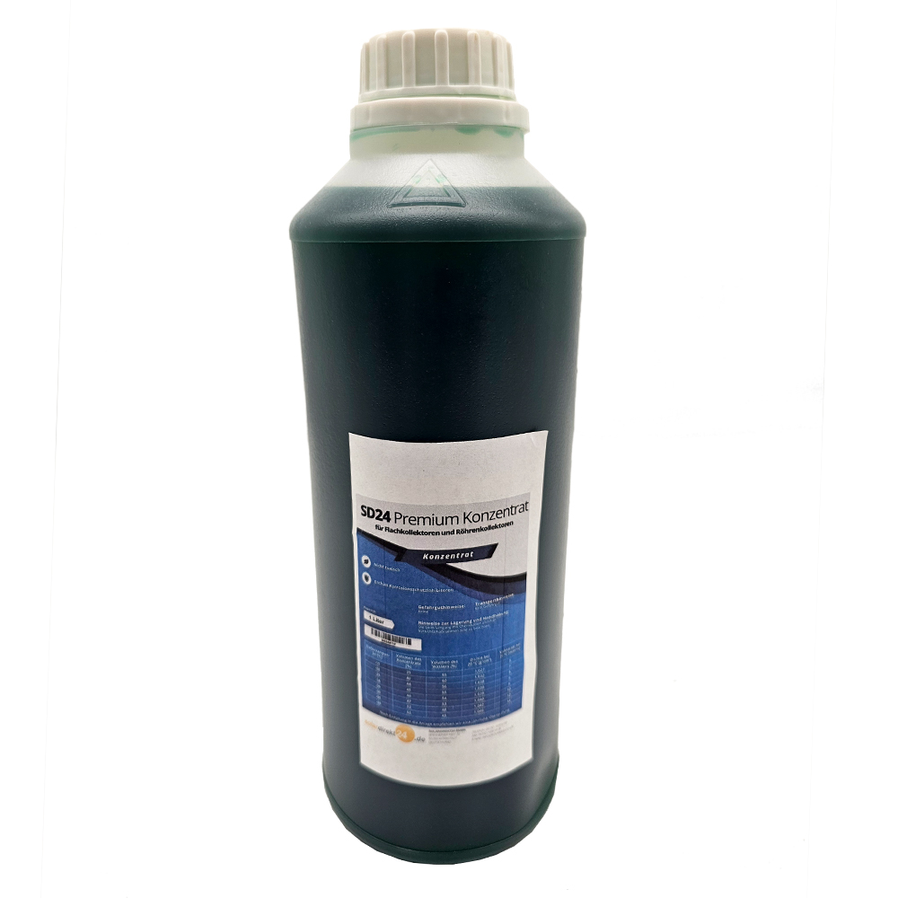 1 Liter Premium Solarflüssigkeit Konzentrat – Frostschutz bis -39 °C – Umweltfreundlich & effizient – Für Flach- und Vakuumröhrenkollektoren 1 Liter Premium Solarflüssigkeit Konzentrat – Frostschutz bis -39 °C – Umweltfreundlich & effizient – Für Flach- und Vakuumröhrenkollektoren