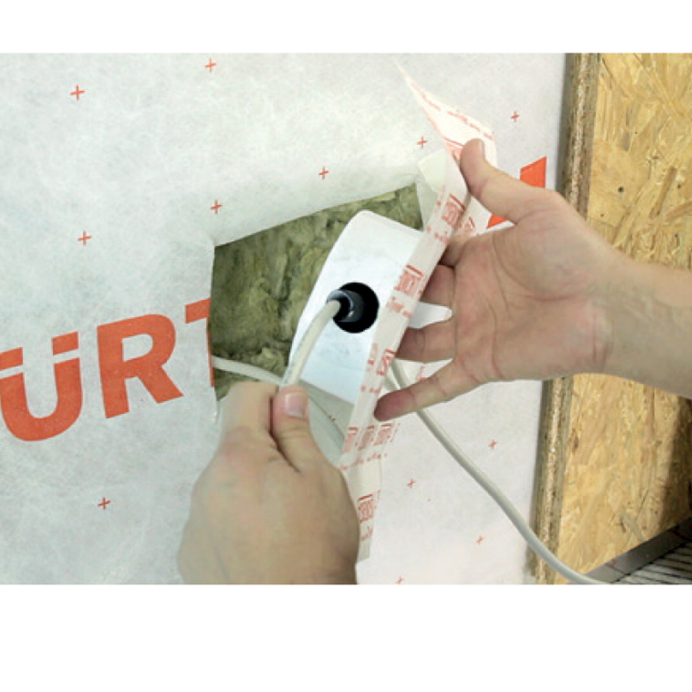 SD-Einbau-04 Luftdichtmanschette SteckdosenDicht für 3er Unterputz Elektro Dosen Elektroinstallation