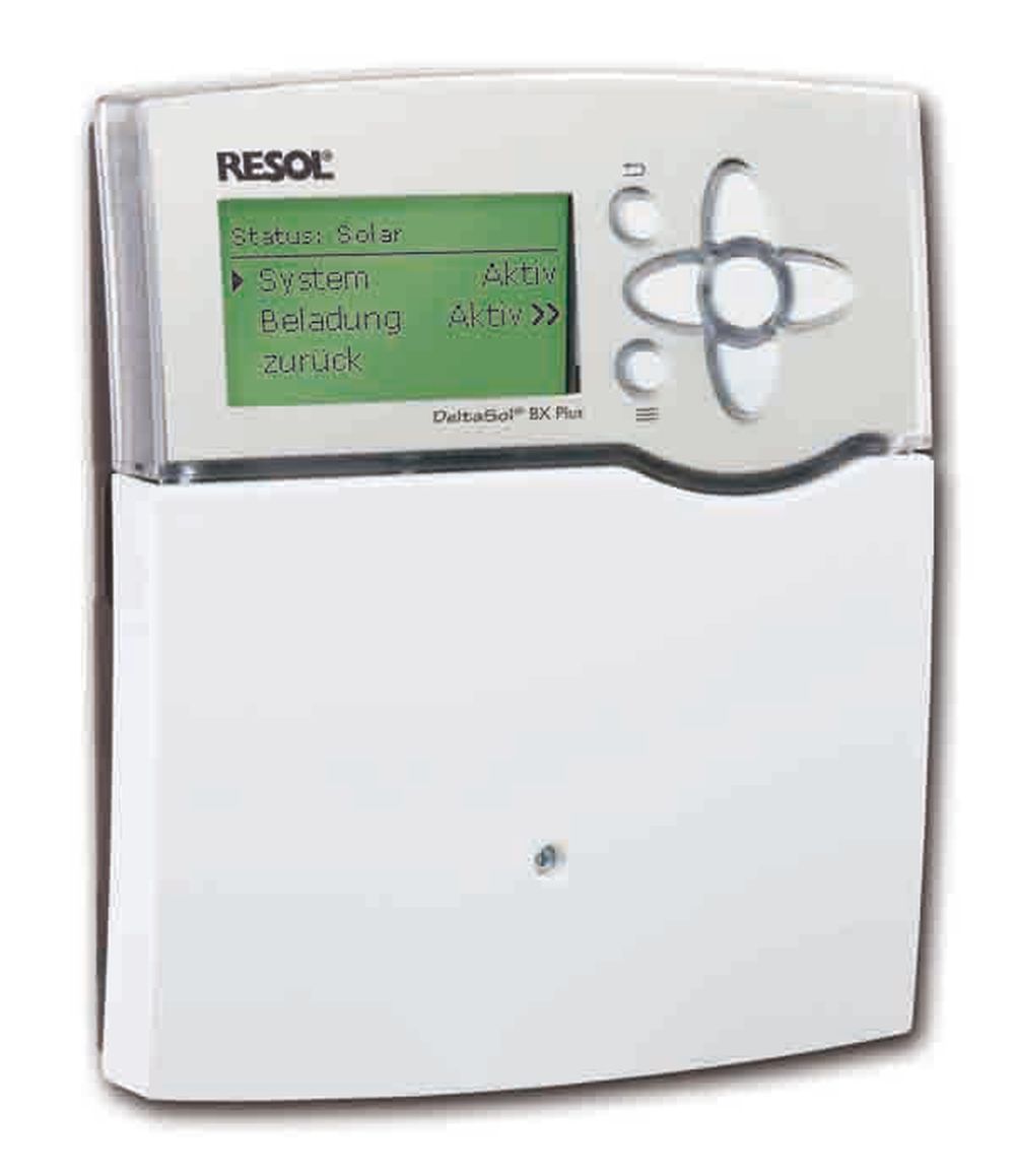 DeltaSol_BX_Plus-klein Solarsteuerung Resol DeltaSol BX Plus (inkl. 5 PT1000 Fühlern - 2 x FKP6 - 3 x FRP6) - Komplettpaket