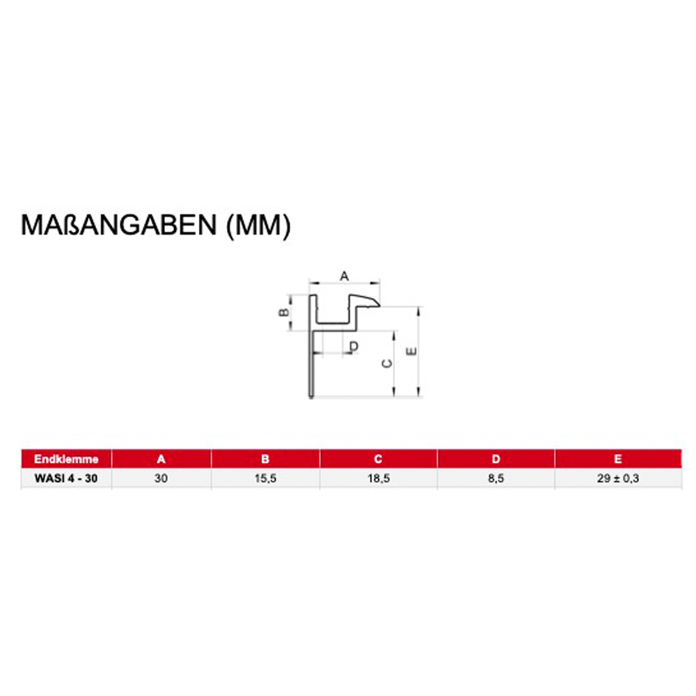 2er-Set Endklemmen für 30 mm Module schwarz Solar Photovoltaik Aluminium 0% MwSt.