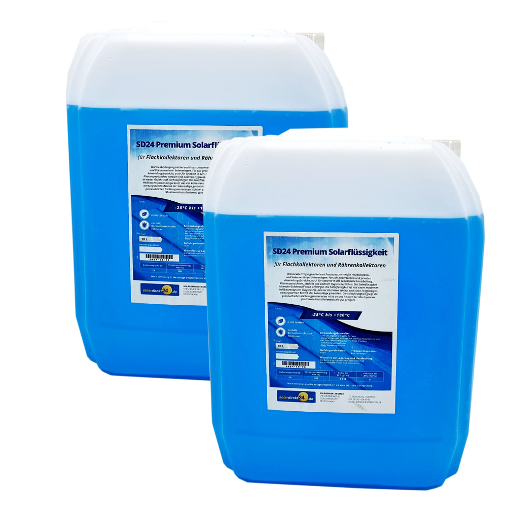 Solarflüssigkeit Frostschutz bis -28°C Wärmeträgermedium Solarliquid - Blau 20L