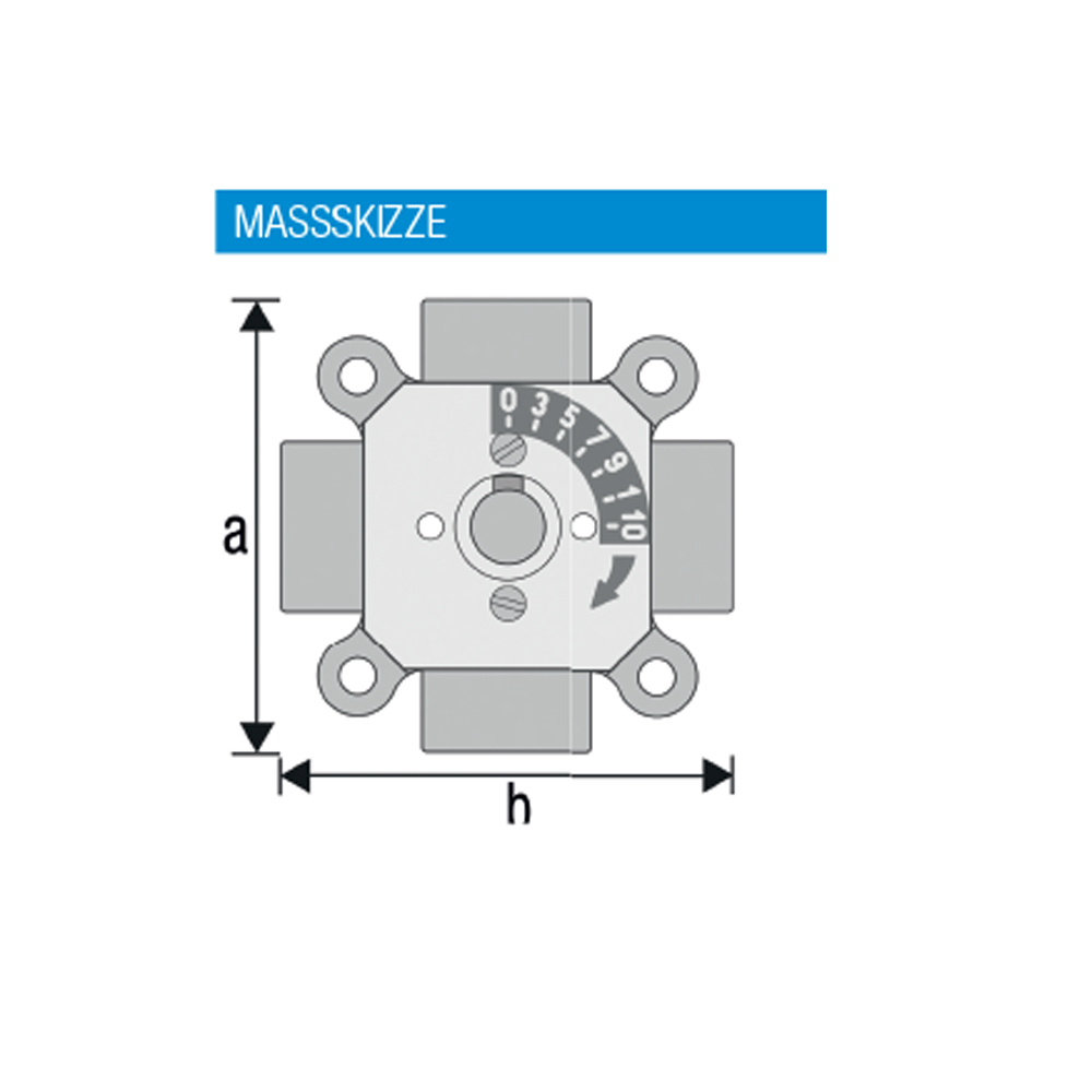 4-Wegemischer Easyflow AG DN20 3/4" KV2,8 Umschaltventil 4-Wege-Mischer Typ 4A