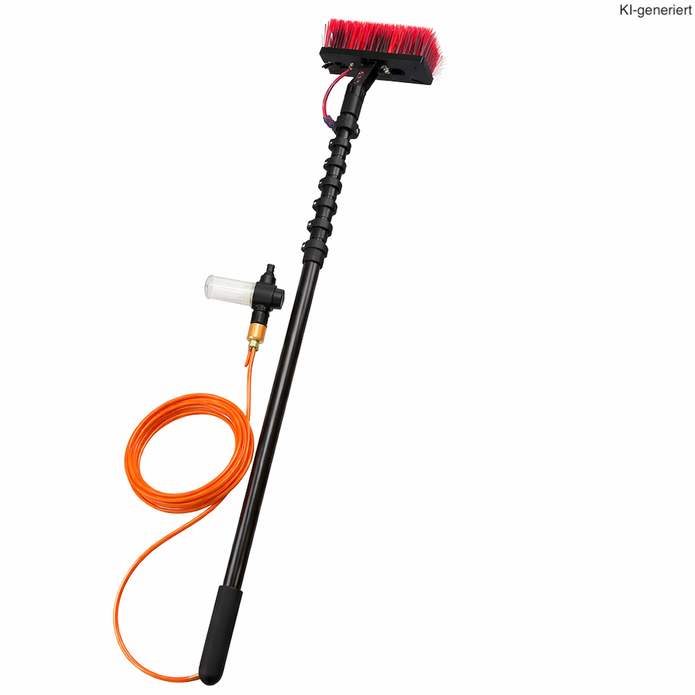 Teleskop-Reinigungsbürsten oder Abzieher – Aluminium-Waschbürsten für Solarmodule und hohe Flächen