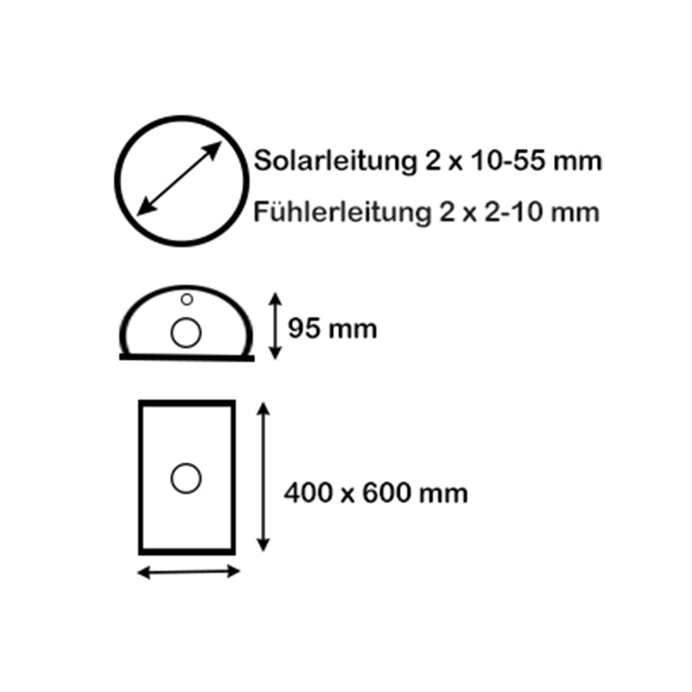 SDR0002R-04 AufdachDICHT Doppeldurchführung ROT Dachdurchführung Rohrdurchführung Solar Rohr Leitung