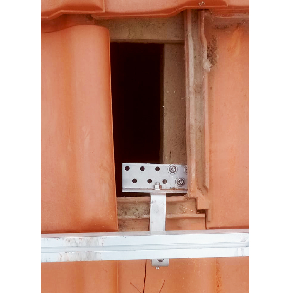 DH-01 Dachhaken Edelstahl 3-fach verstellbar für Dachsteine, Dachziegel und Dachpfannen