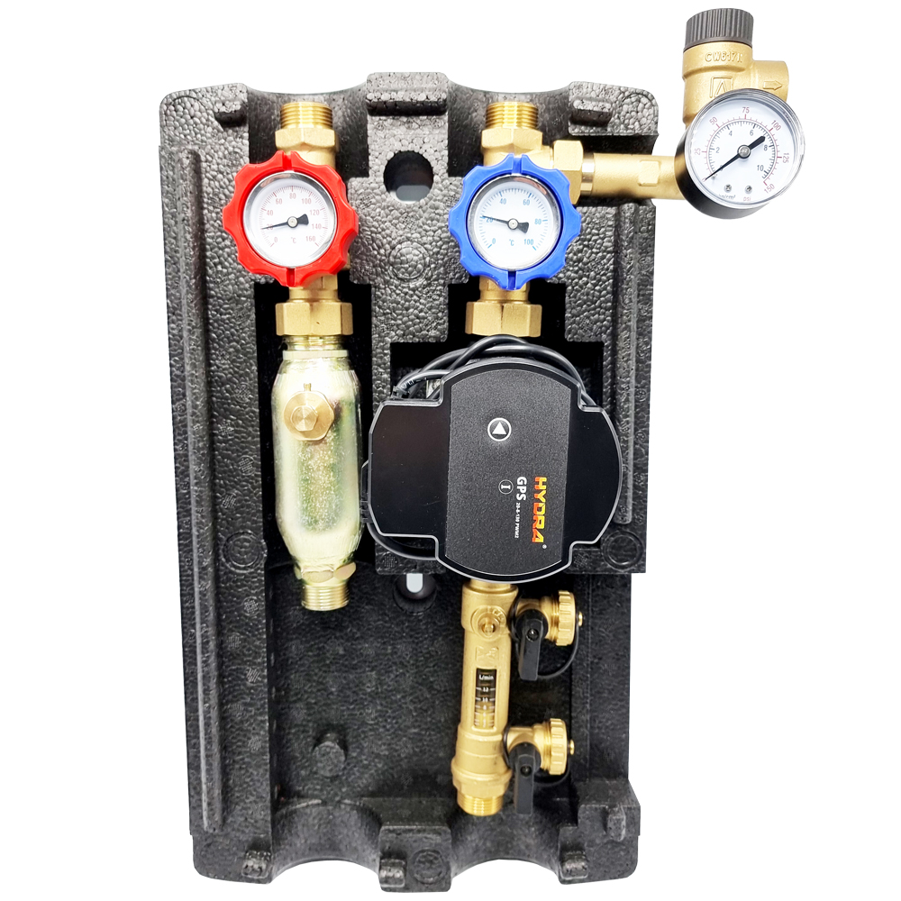 2-Stran-Hydra-02 Solarstation 2-Strang-Pumpengruppe Hocheffizienzpumpe Hydra GPS I 20-8-130 PWM2