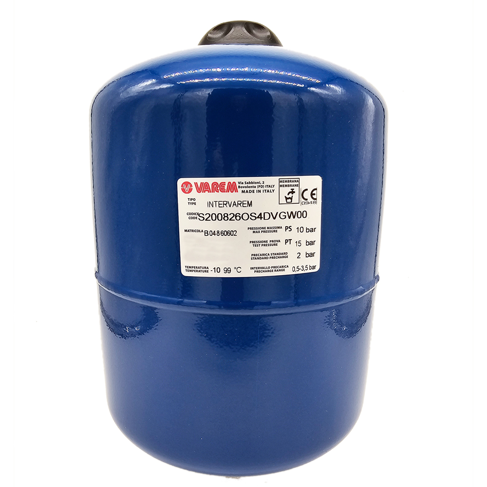 INTERVAREM LS 8L – 12L DVGW Ausdehnungsgefäß + Wandhalterung für Trinkwasser Brauchwasser INTERVAREM LS 8L – 12L DVGW Ausdehnungsgefäß + Wandhalterung für Trinkwasser Brauchwasser