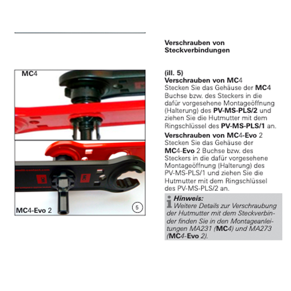 2er-Set MC4-Stecker inkl. PV-Montage Werkzeug Set für Solar Stecker MC4 (Multi-Contact)