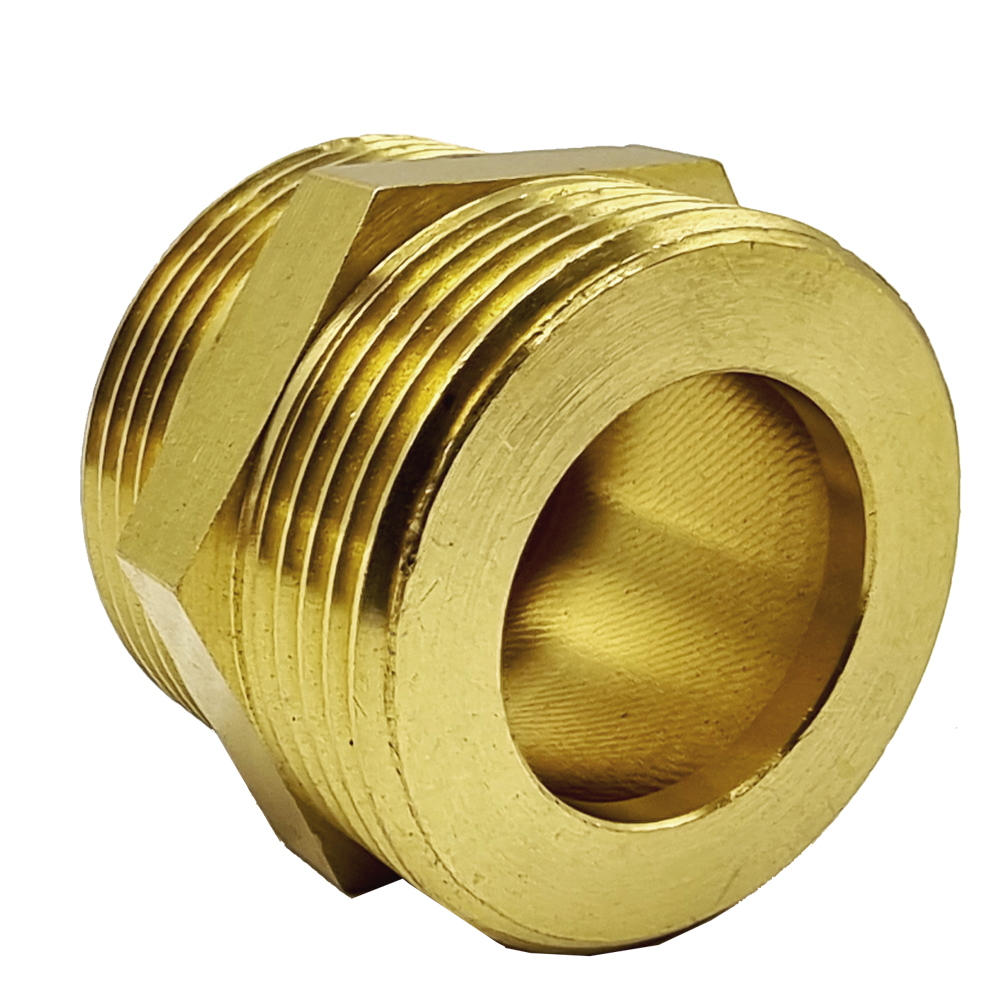 Doni-001 Messing Doppelnippel beidseitig flachdichtend 3/8" bis 1 1/2"