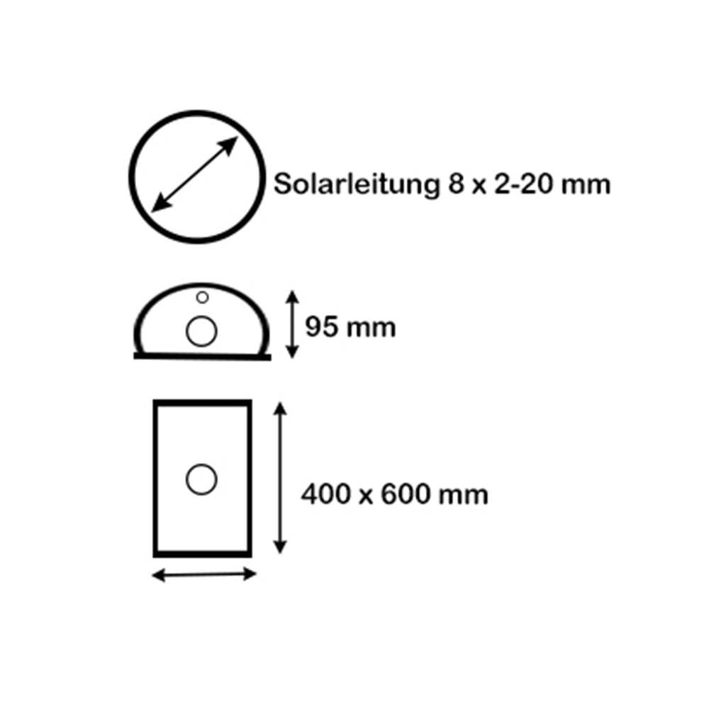 AufdachDICHT Mehrfach-Kabeldurchführung SCHWARZ Dachdurchführung Rohrdurchführung Solarkabel