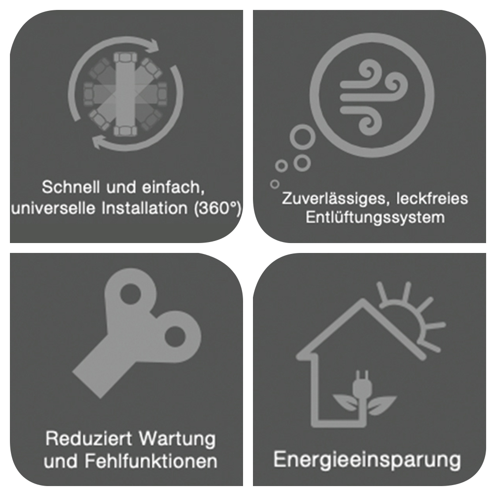 SV-06 3/4 Zoll AUTOCLOSE-LUFTABSCHEIDER - Universal - SpiroVent Solar bis 180°