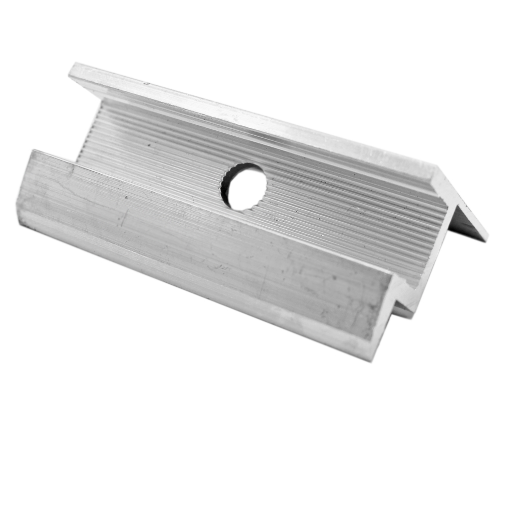 9742-s01 2er-Set Endklemme für 35 mm Module silber inkl. Schrauben Solar Photovoltaik 0% MwSt.PV