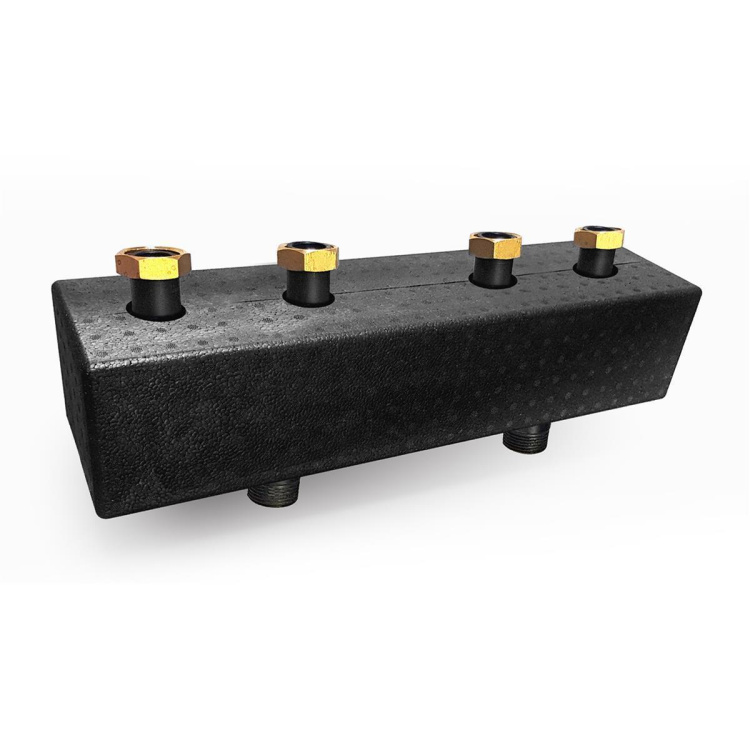 Heizkreisverteiler Verteilerbalken für zwei Heizkreissets DN 25 125 mm Heizkreisverteiler Verteilerbalken für zwei Heizkreissets DN 25 125 mm