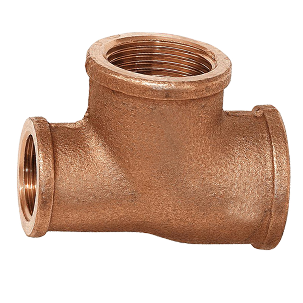 9020930-L01 Rotguss T-Stück reduziert 3/4" x 1/2" x 1/2" Typ 3130 Gewindefitting