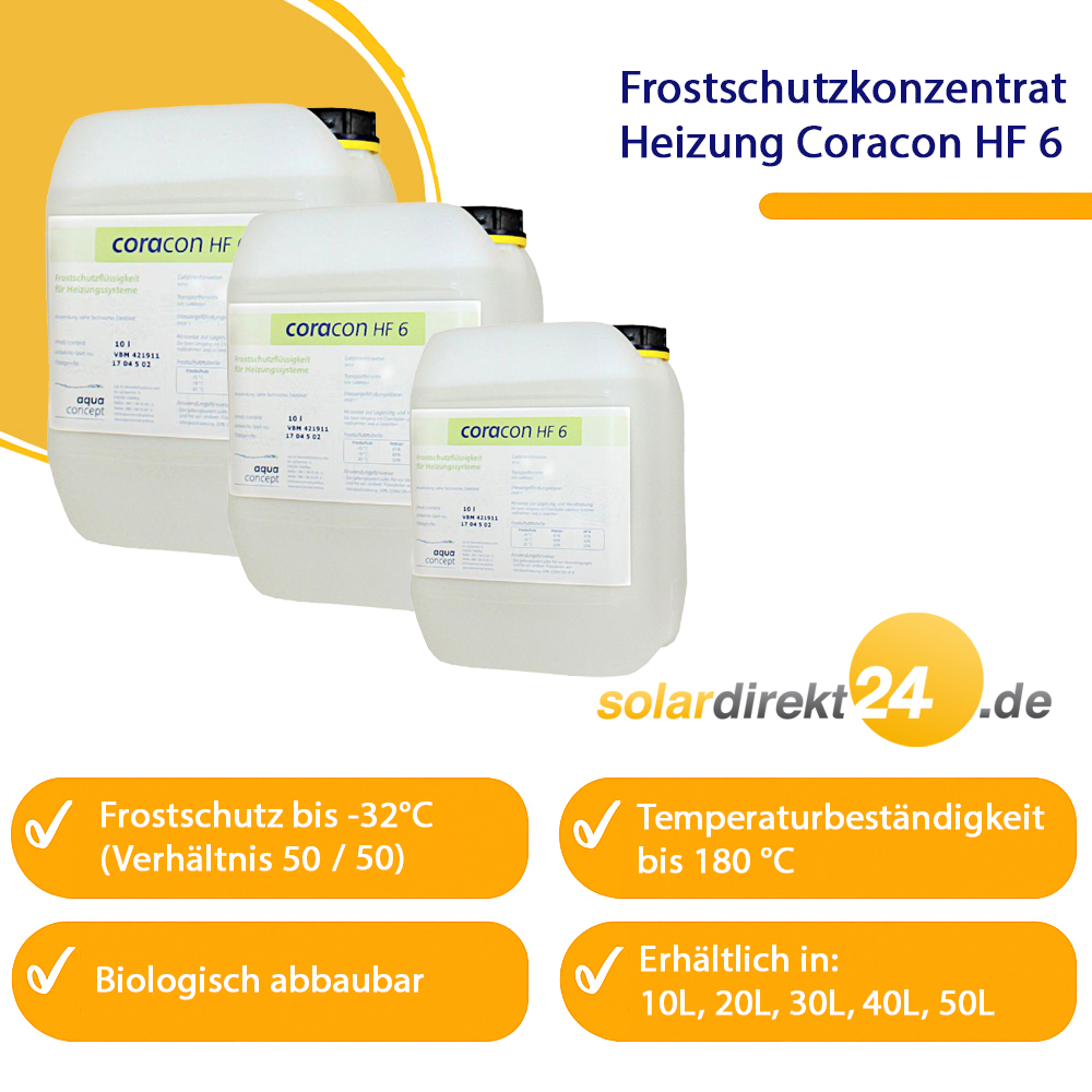 Coracon HF6 Konzentrat Heizungsschutz Frostschutz für Wasserheizungssysteme Coracon HF6 Konzentrat Heizungsschutz Frostschutz für Wasserheizungssysteme