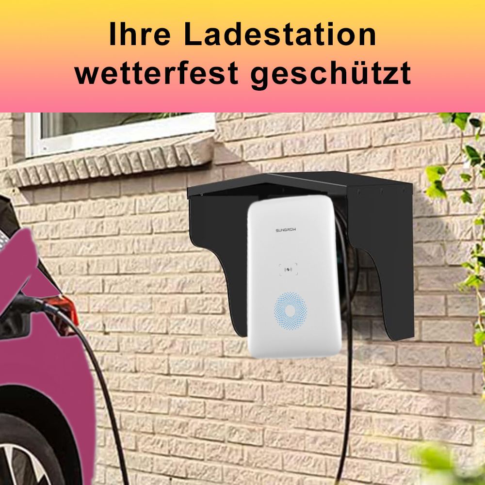 Wallbox Wetterschutz Übderdachung Schutzdach Regenschutz e-Auto Ladestation