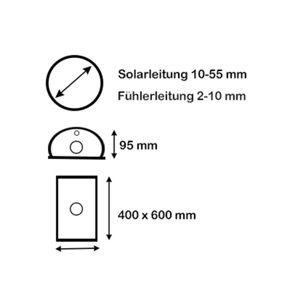 AufdachDICHT Einzeldurchführung ROT Dachdurchführung Rohrdurchführung Solar Rohr Leitung