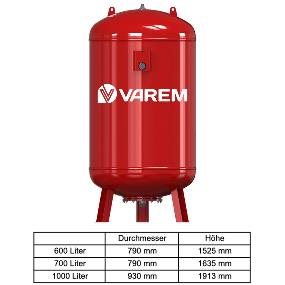 MAXIVAREM LR CE 600L / 700L / 1000L Heizungs-Ausdehnungsgefäß Standgefäß Druckausdehnungsgefäß MAXIVAREM LR CE 600L / 700L / 1000L Heizungs-Ausdehnungsgefäß Standgefäß Druckausdehnungsgefäß