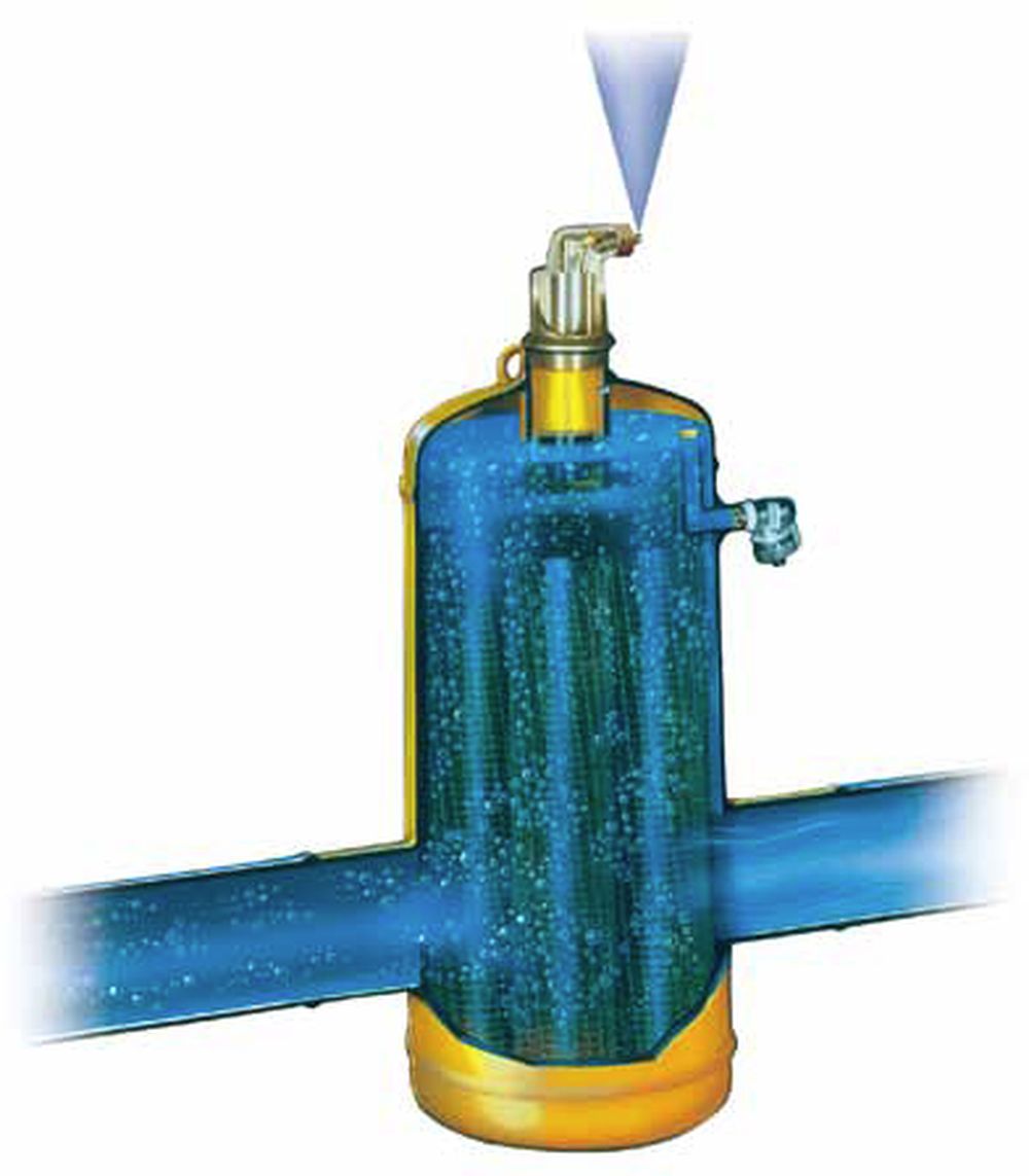 Spirovent-Luft-Funktion SpiroVent Mikroluftblasenabscheider AutoClose Luftabscheider SOLAR Entlüfter