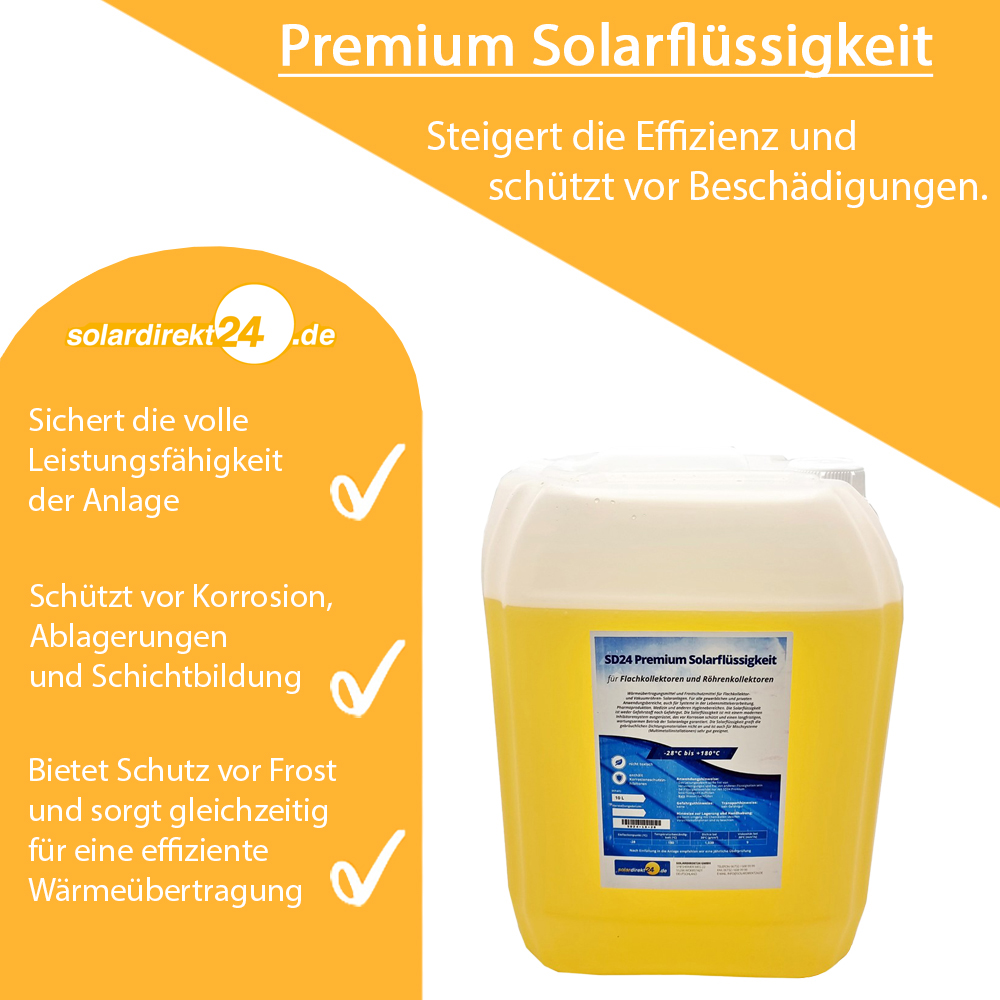Solarflüssigkeit für Flach- Röhrenkollektoren Fertiggemisch -28°C - 10 Liter Solarflüssigkeit für Flach- Röhrenkollektoren Fertiggemisch -28°C - 10 Liter